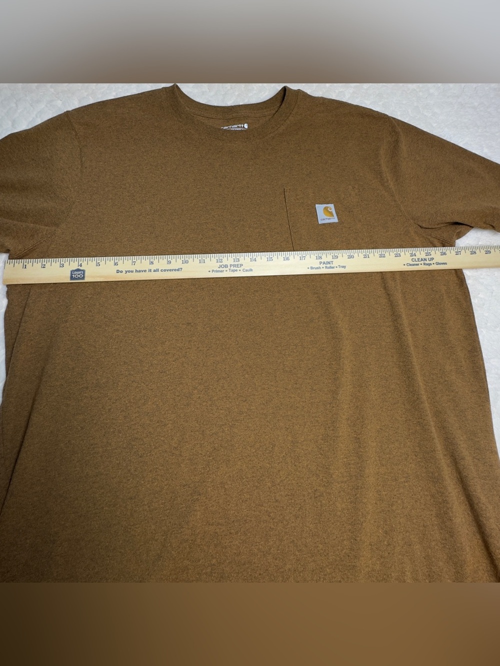 Carhartt Mens 2XL Tall Brown Pocket Tee Relaxed Fit Workwear T Shirt - Picture 5 of 6